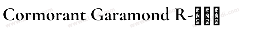 Cormorant Garamond R字体转换